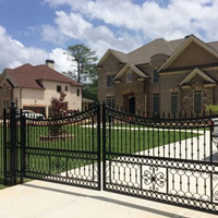 Wrought Iron Driveway Gate Installation in Loxahatchee Groves, FL