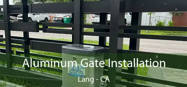  Aluminum Gate Installation Lang - CA