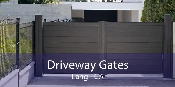 Driveway Gates Lang - CA