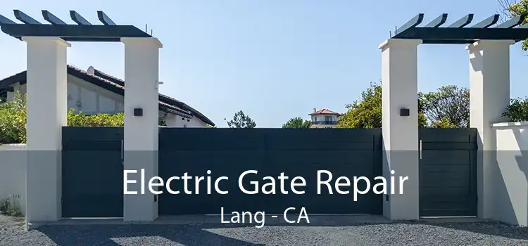 Electric Gate Repair Lang - CA