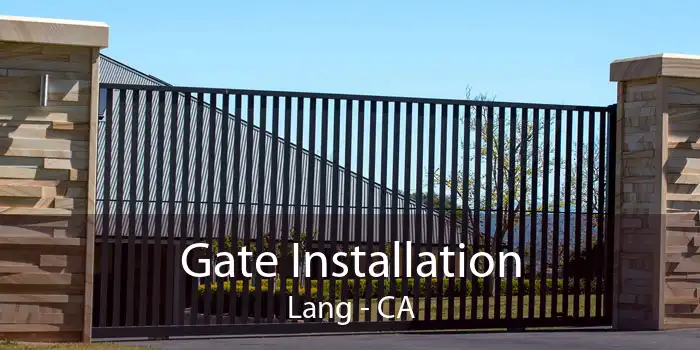 Gate Installation Lang - CA