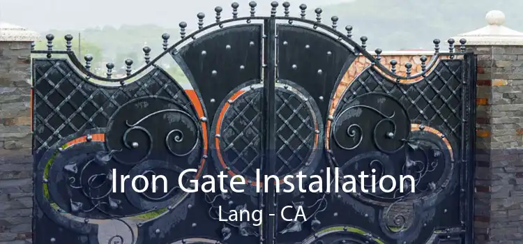 Iron Gate Installation Lang - CA